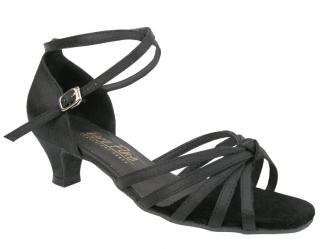 dansschoenen zwart satijn  
